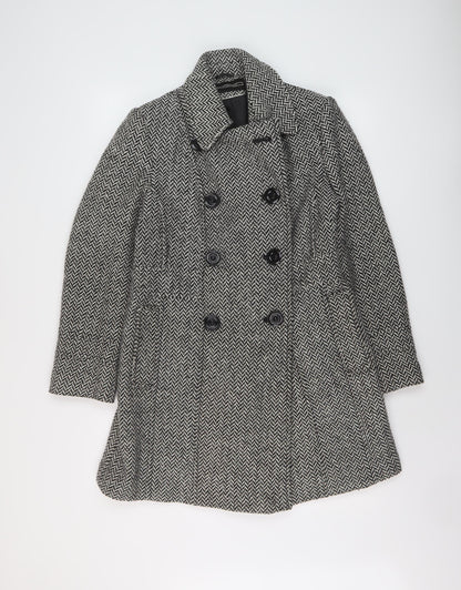 Womens UK Size 10 BHS Black Pea Coat