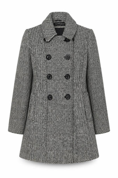 Womens UK Size 10 BHS Black Pea Coat
