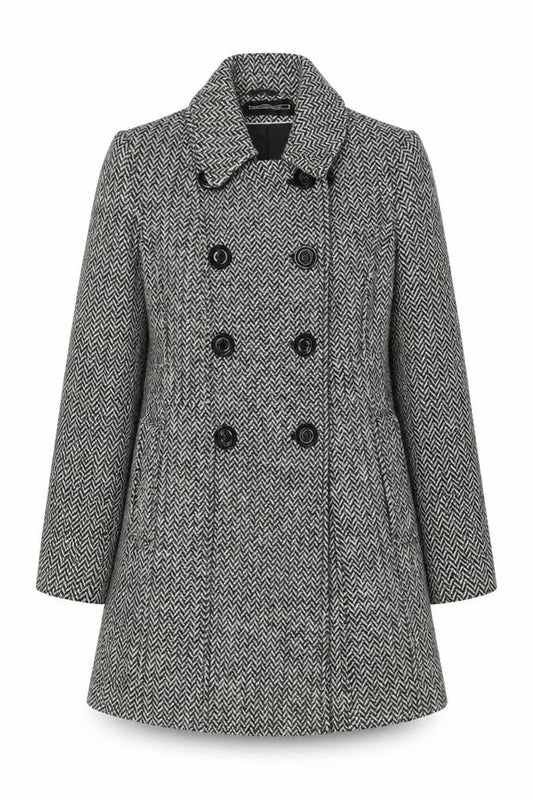 Womens UK Size 10 BHS Black Pea Coat