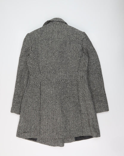 Womens UK Size 10 BHS Black Pea Coat