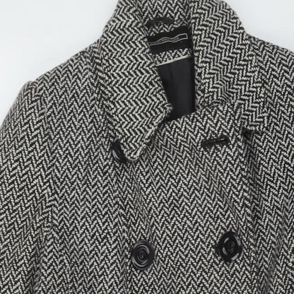 Womens UK Size 10 BHS Black Pea Coat