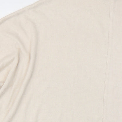 Apricot Womens Beige Mock Neck Viscose Pullover Jumper Size 10