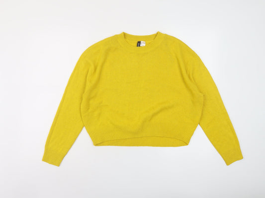 Womens UK Size S H&M Yellow Pullover Jumper