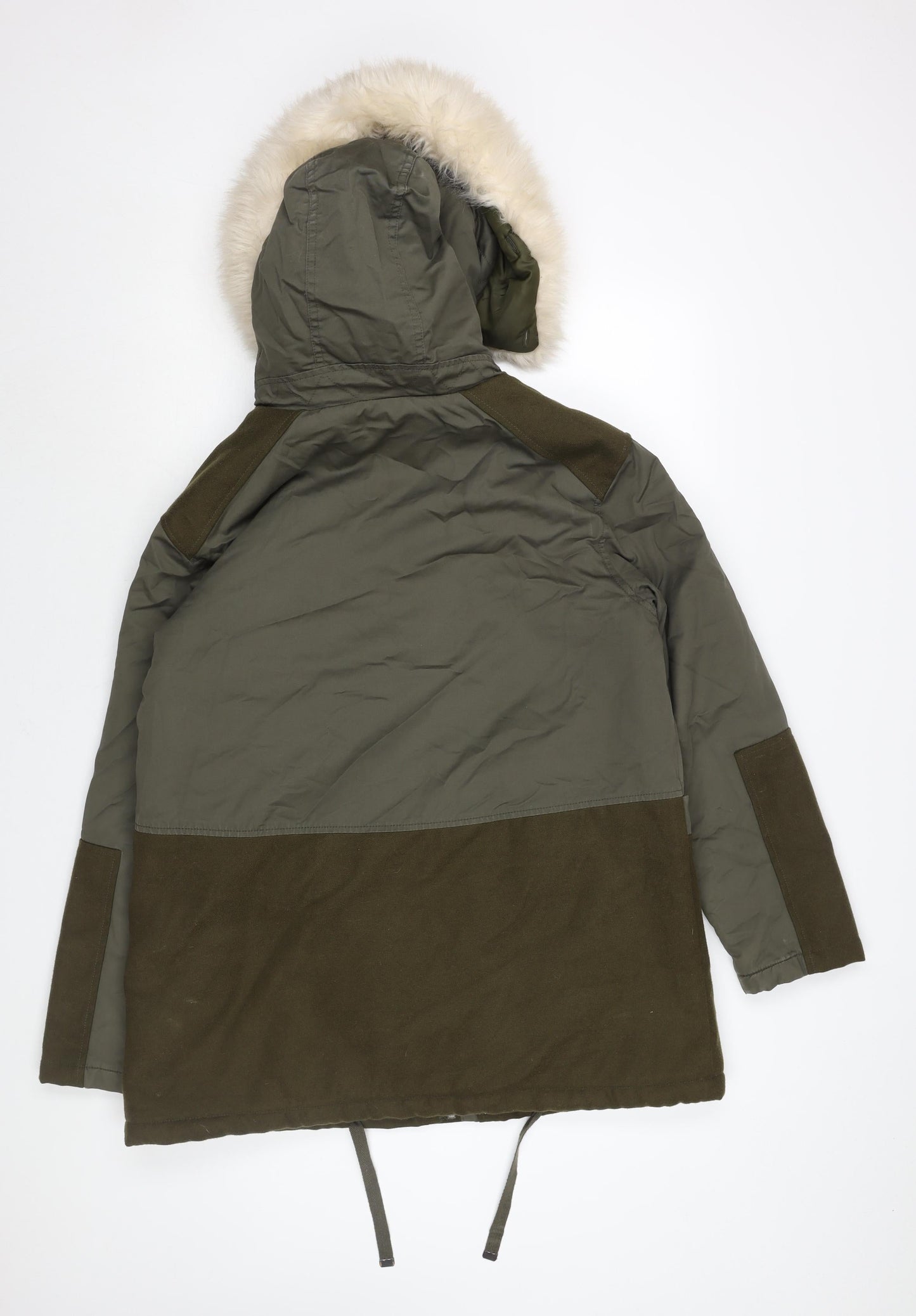 Womens UK Size 10 Topshop Green Parka Coat