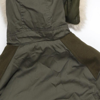 Womens UK Size 10 Topshop Green Parka Coat