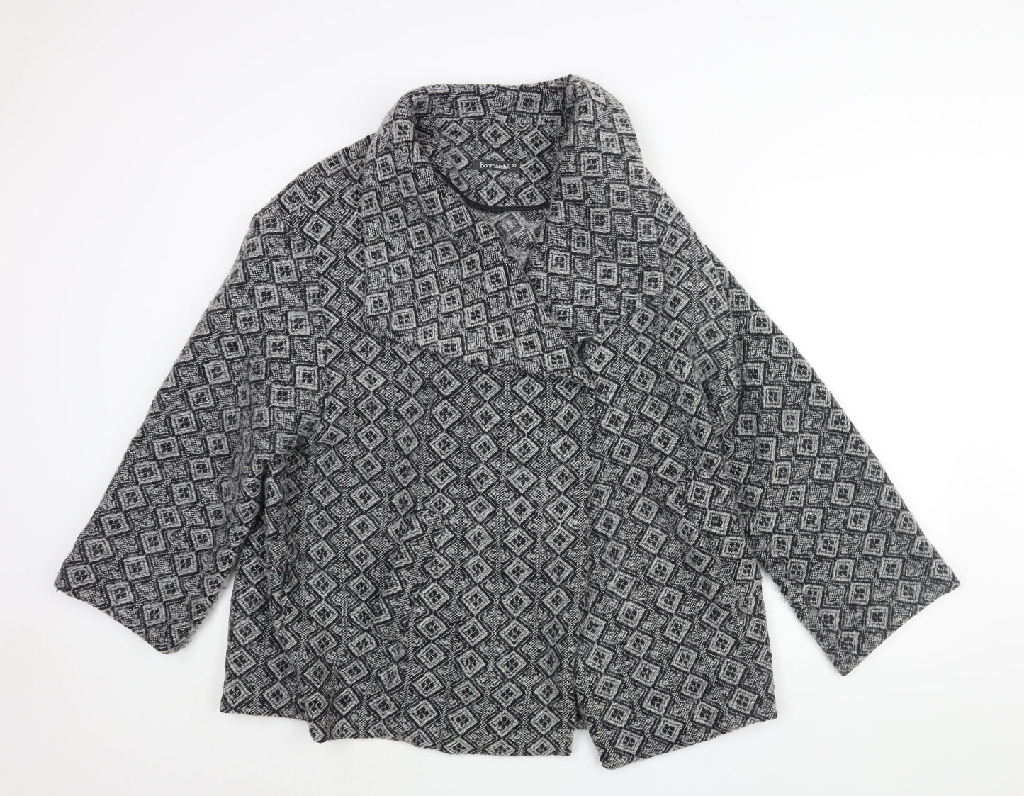 Womens UK Size 22 Bonmarché Grey Overcoat