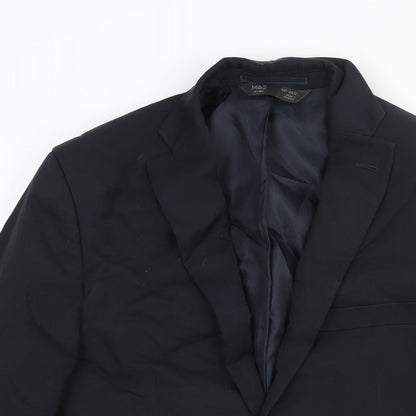Mens UK Size 36 Marks and Spencer Regular Blue Suit Jacket