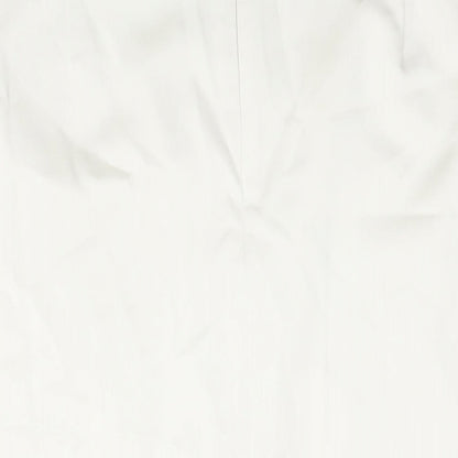 Marks and Womens Ivory Polyester Straight & Pencil Skirt Size 24 Zip - Wrap Style