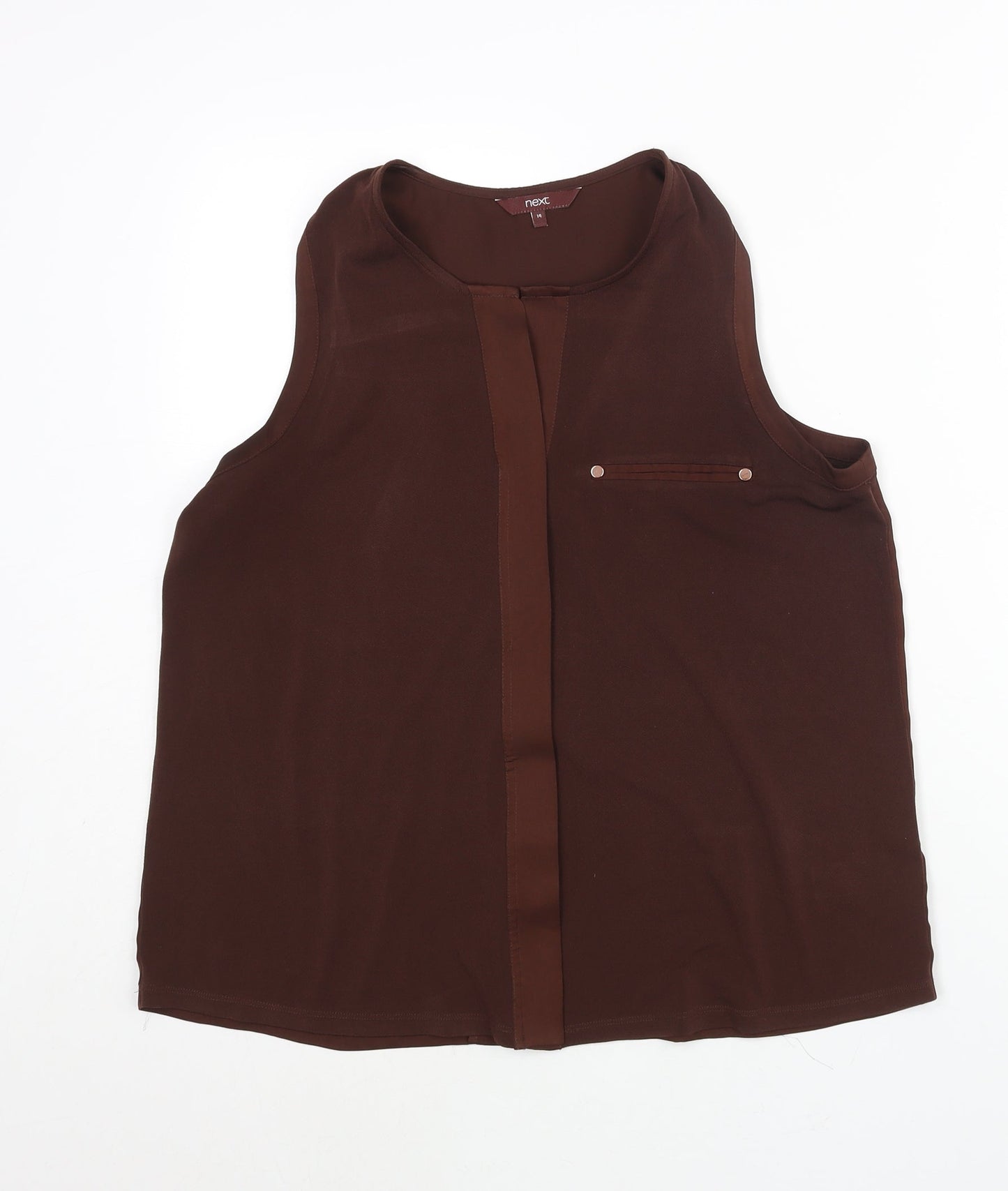 Womens UK Size 14 NEXT Brown Camisole Blouse