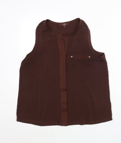 Womens UK Size 14 NEXT Brown Camisole Blouse