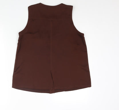 Womens UK Size 14 NEXT Brown Camisole Blouse