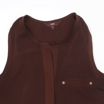 Womens UK Size 14 NEXT Brown Camisole Blouse