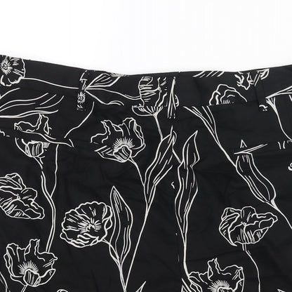 Autograph Mens Black Floral Polyester Chino Shorts Size 40 in L7 in Regular Zip