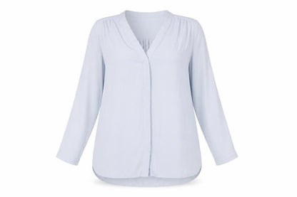 Autograph Womens Blue Polyester Shift Size 14 V-Neck Button