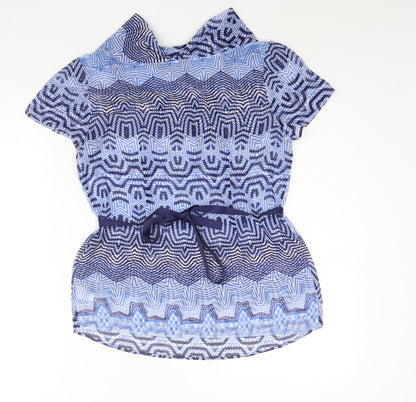 Womens UK Size 10 Marks and Spencer Blue Basic Blouse