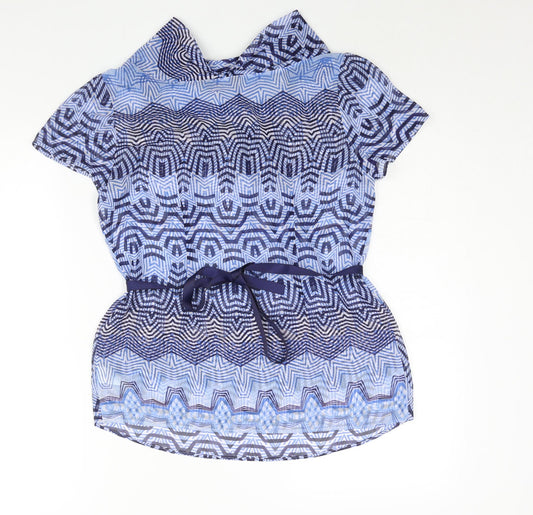 Womens UK Size 10 Marks and Spencer Blue Basic Blouse