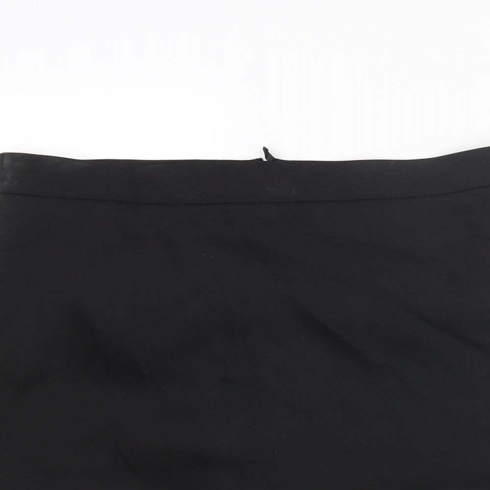 Hallhuber Womens Black Polyester Straight & Pencil Skirt Size 16 Zip