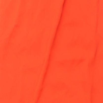 Marks and Spencer Womens Red Polyester Maxi Size 14 One Shoulder Zip