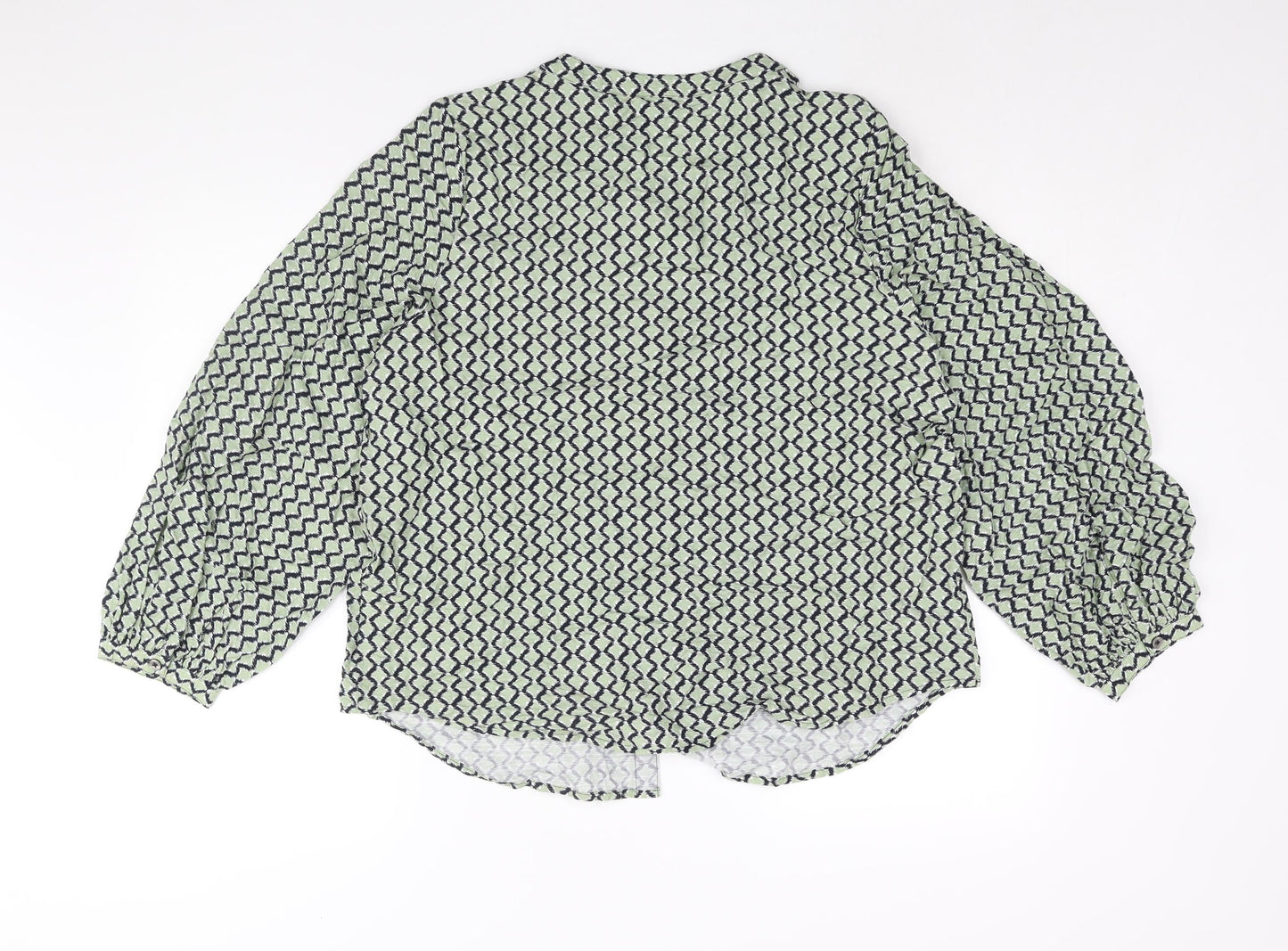 Womens UK Size 16 Marks and Spencer Green Basic Button-Up