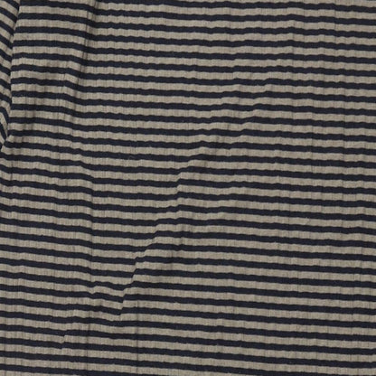 Marks and Spencer Womens Brown Striped Polyester Shift Size 20 Round Neck Pullover