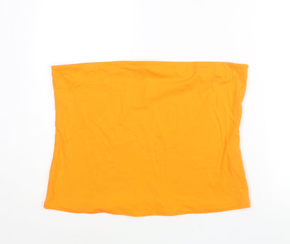 Womens UK Size XL Marks and Spencer Orange Basic Blouse