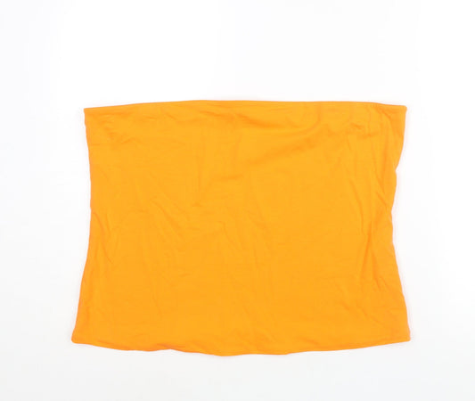 Womens UK Size XL Marks and Spencer Orange Basic Blouse