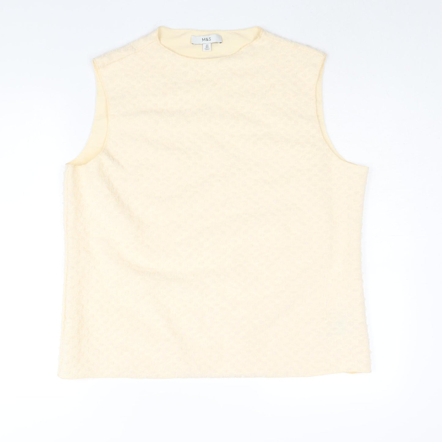 Womens UK Size 24 Marks and Spencer Beige Camisole Blouse