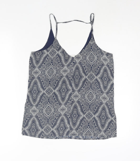 Womens UK Size 8 H&M Blue Camisole Blouse
