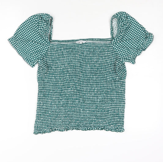 Womens UK Size 16 NEXT Green Basic Blouse