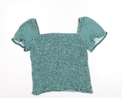 Womens UK Size 16 NEXT Green Basic Blouse