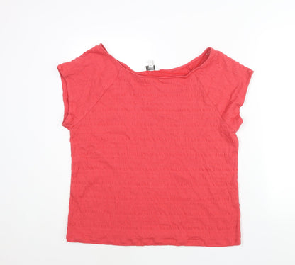 Womens UK Size 22 Marks and Spencer Red Basic Blouse