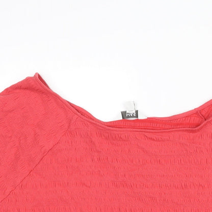 Womens UK Size 22 Marks and Spencer Red Basic Blouse