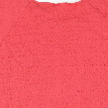 Womens UK Size 22 Marks and Spencer Red Basic Blouse
