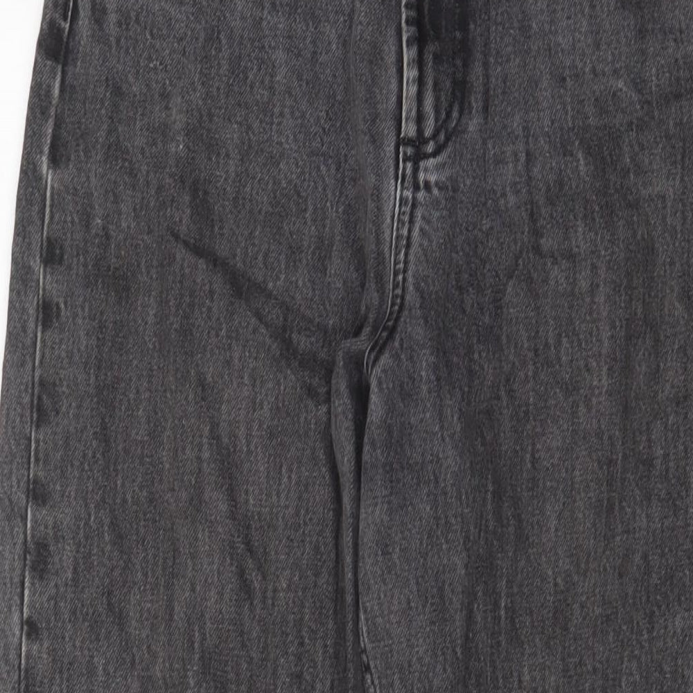 ASOS Womens Grey Cotton Mom Jeans Size 25 in L30 in Regular Zip