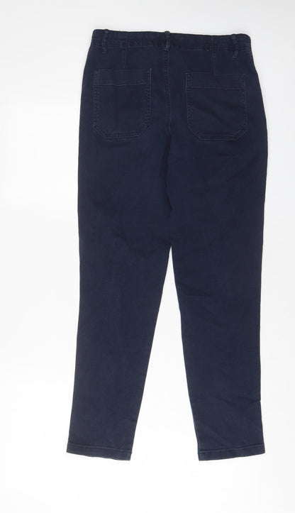 F&F Womens Blue Cotton Skinny Jeans Size 8 L28 in Regular Zip