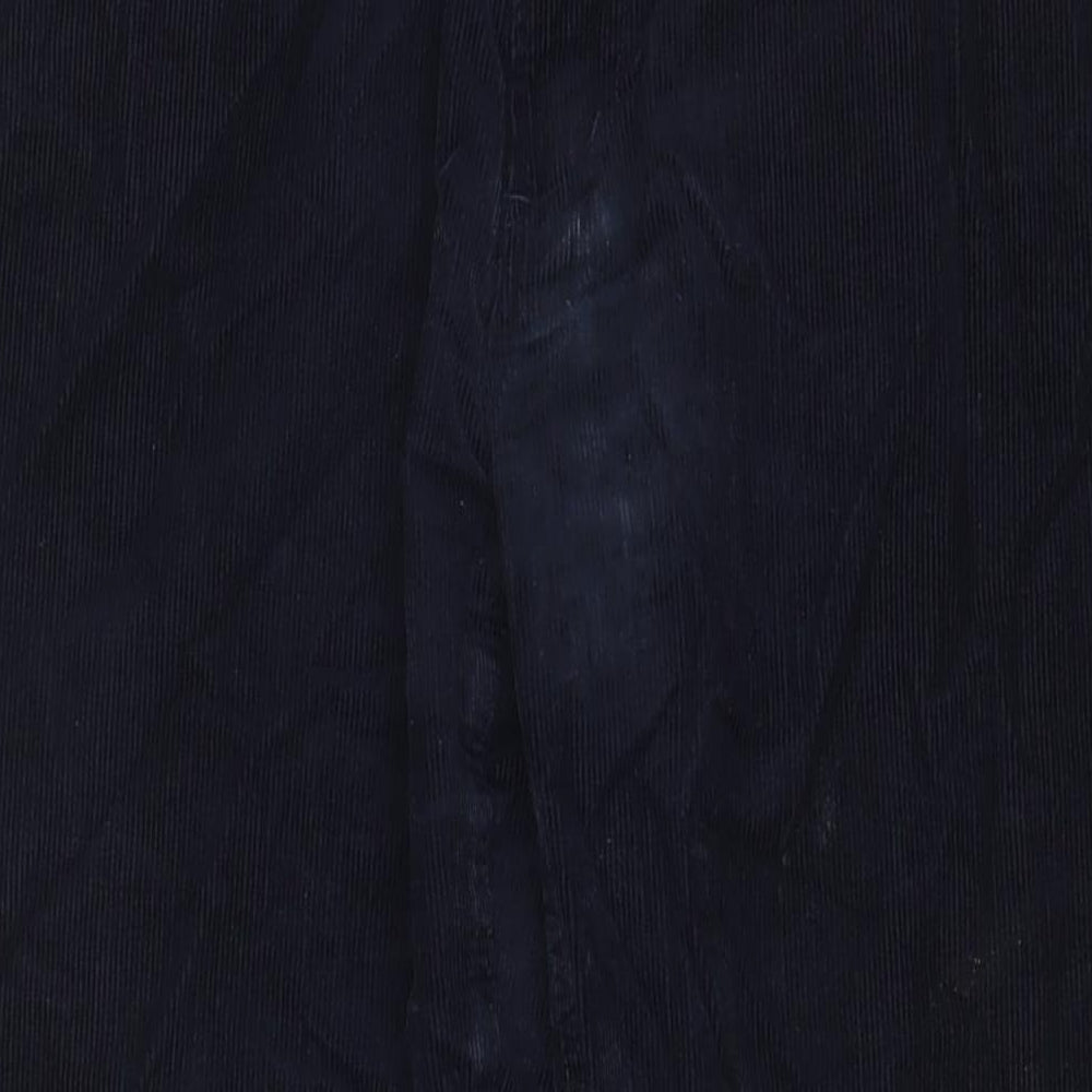 Peter Christan Mens Blue Cotton Trousers Size 44 in L34 in Regular Zip - Long Leg