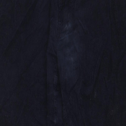 Peter Christan Mens Blue Cotton Trousers Size 44 in L34 in Regular Zip - Long Leg