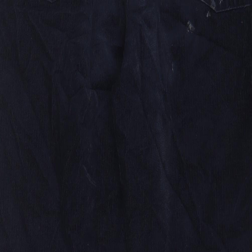 Peter Christan Mens Blue Cotton Trousers Size 44 in L34 in Regular Zip - Long Leg