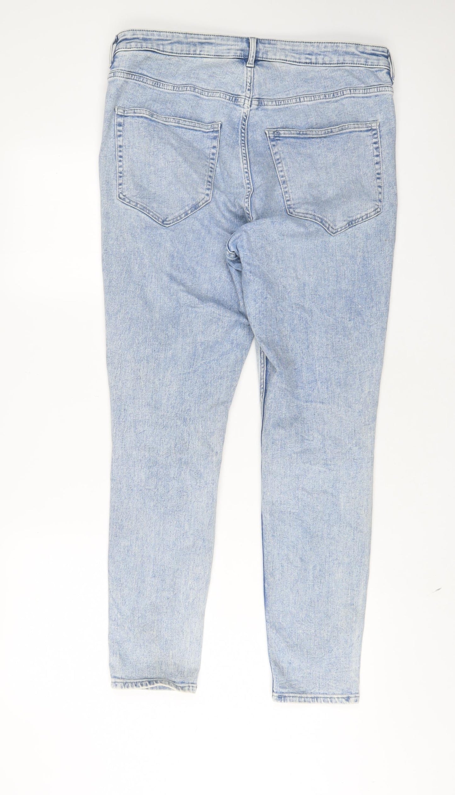 Womens UK Size 16 H&M Regular Fit Skinny Blue Jeans