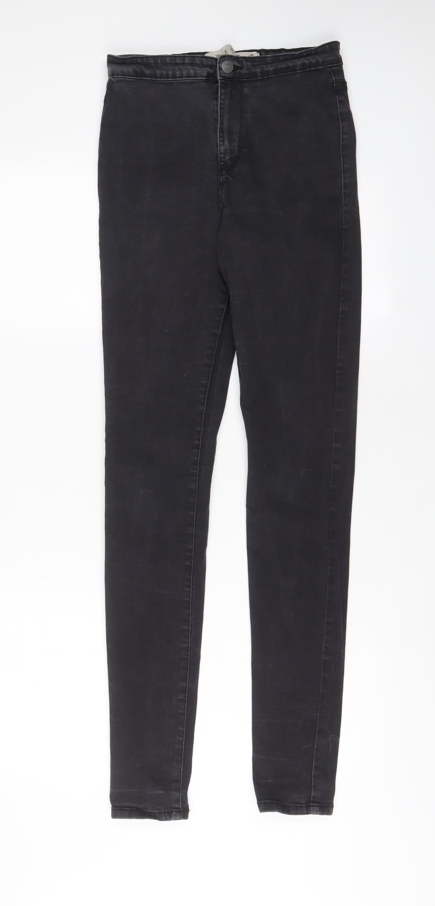 Denim & Co. Womens Grey Cotton Skinny Jeans Size 10 L31 in Regular Zip