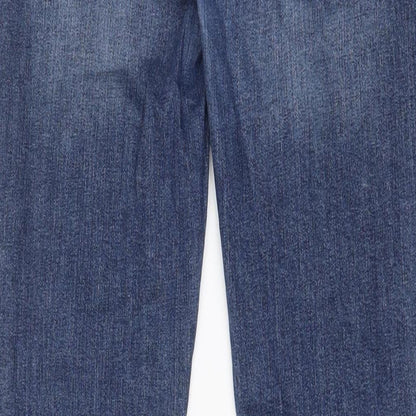 Denim & Co. Mens Blue Cotton Straight Jeans Size 30 in L32 in Slim Zip