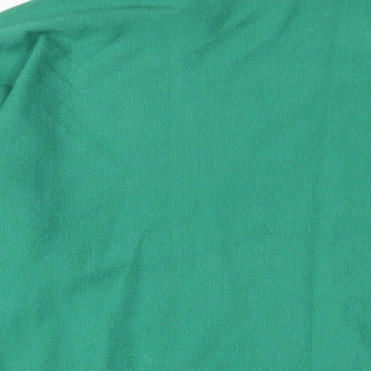 M&Co Womens Green Boat Neck Polyester Pullover Jumper Size 14 - Buttons
