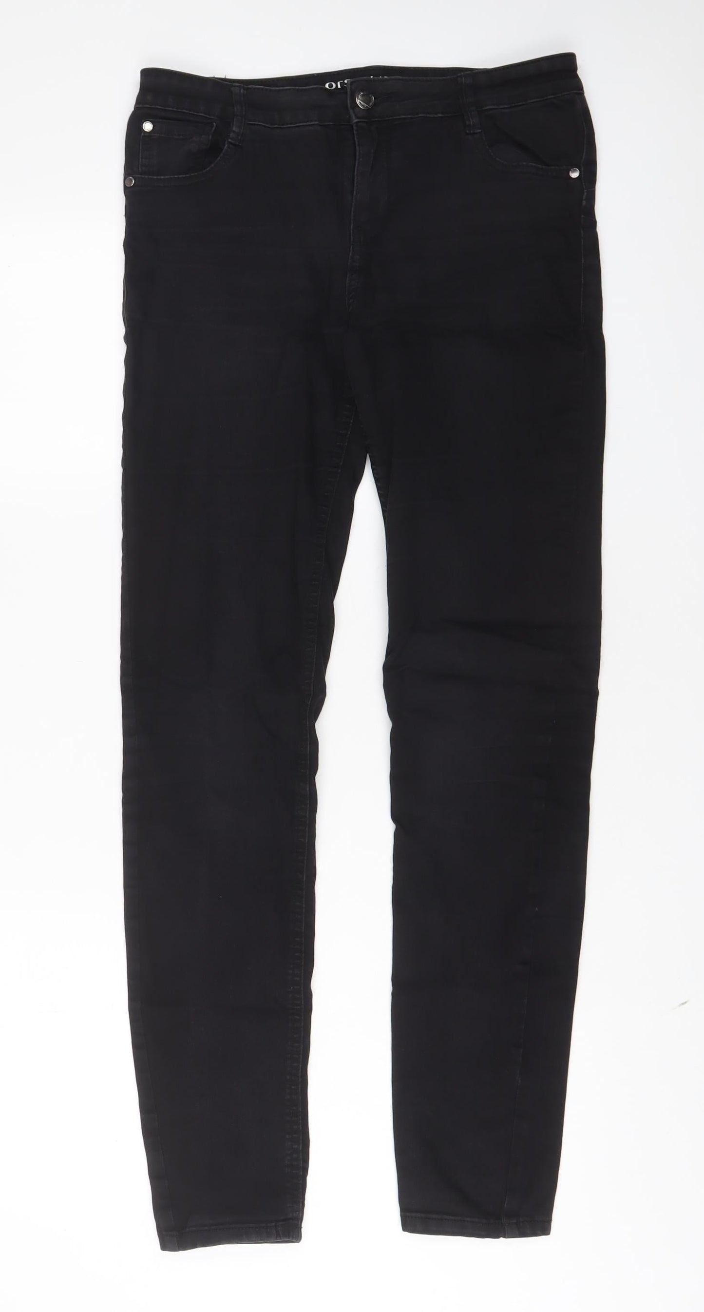 ORSAY Womens Black Cotton Skinny Jeans Size 30 in L30 in Regular Zip