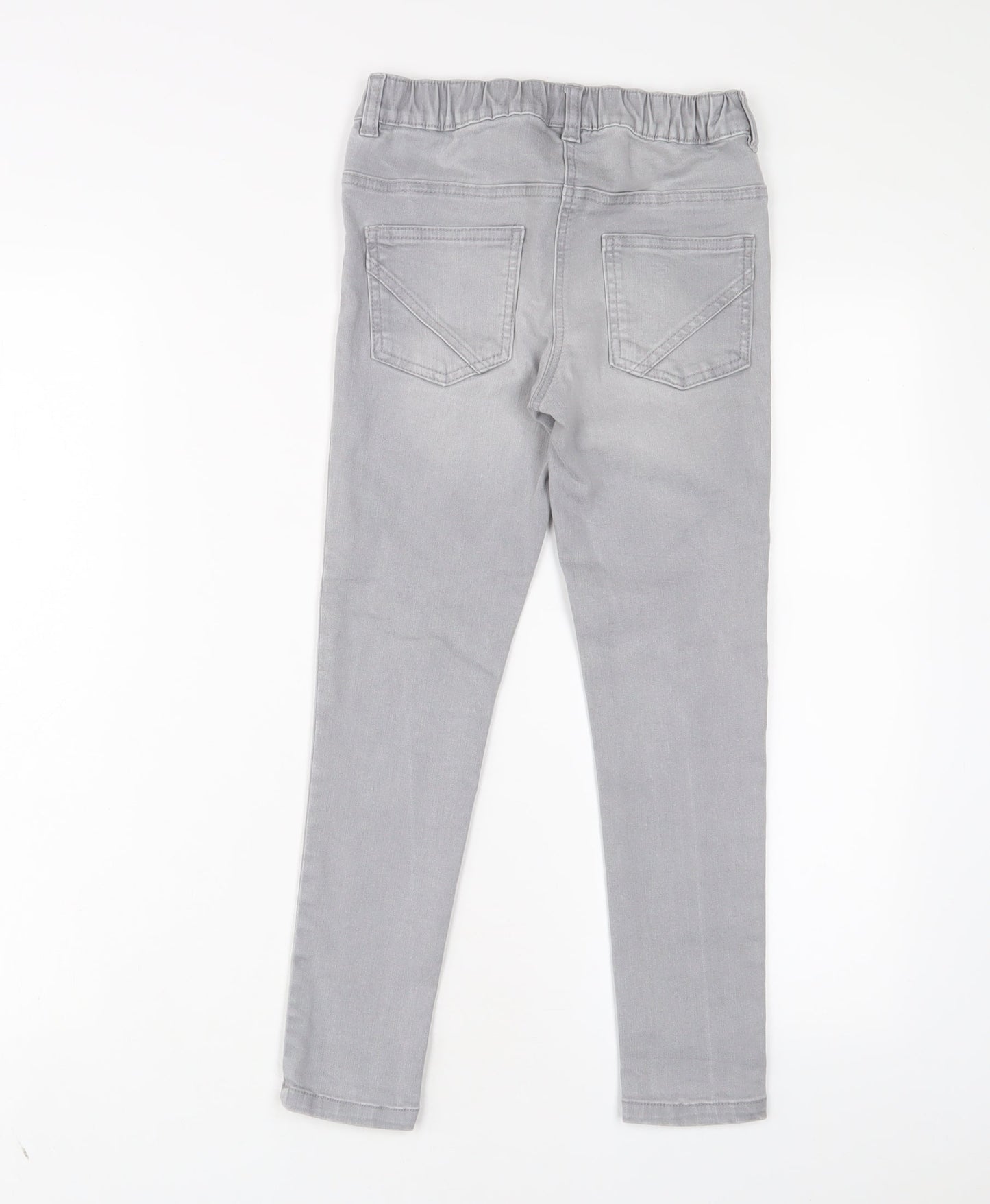 NEXT Girls Grey Cotton Jegging Jeans Size 9 Years L23 in Regular Pullover