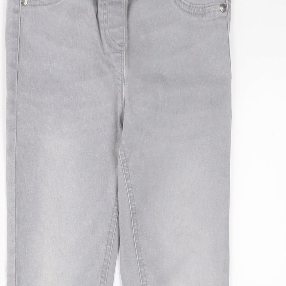 NEXT Girls Grey Cotton Jegging Jeans Size 9 Years L23 in Regular Pullover