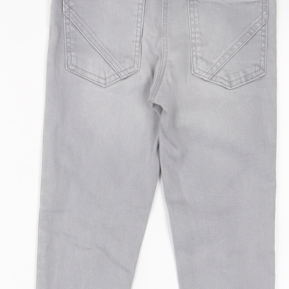 NEXT Girls Grey Cotton Jegging Jeans Size 9 Years L23 in Regular Pullover
