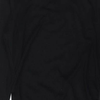 Marks and Spencer Womens Black Polyester A-Line Size 16 Crew Neck Pullover - Petite