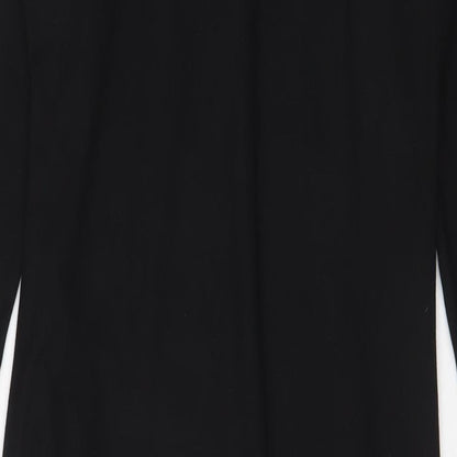 Marks and Spencer Womens Black Polyester A-Line Size 16 Crew Neck Pullover - Petite