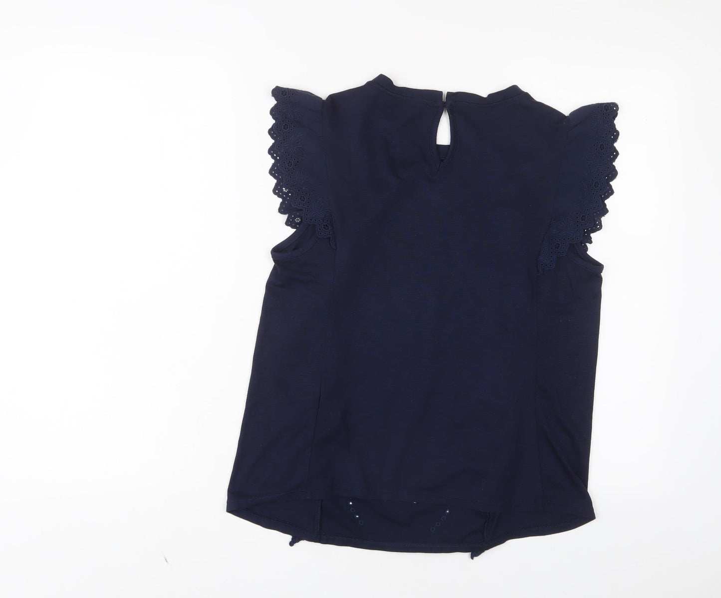 Womens UK Size 8 Marks and Spencer Blue Basic T-Shirt