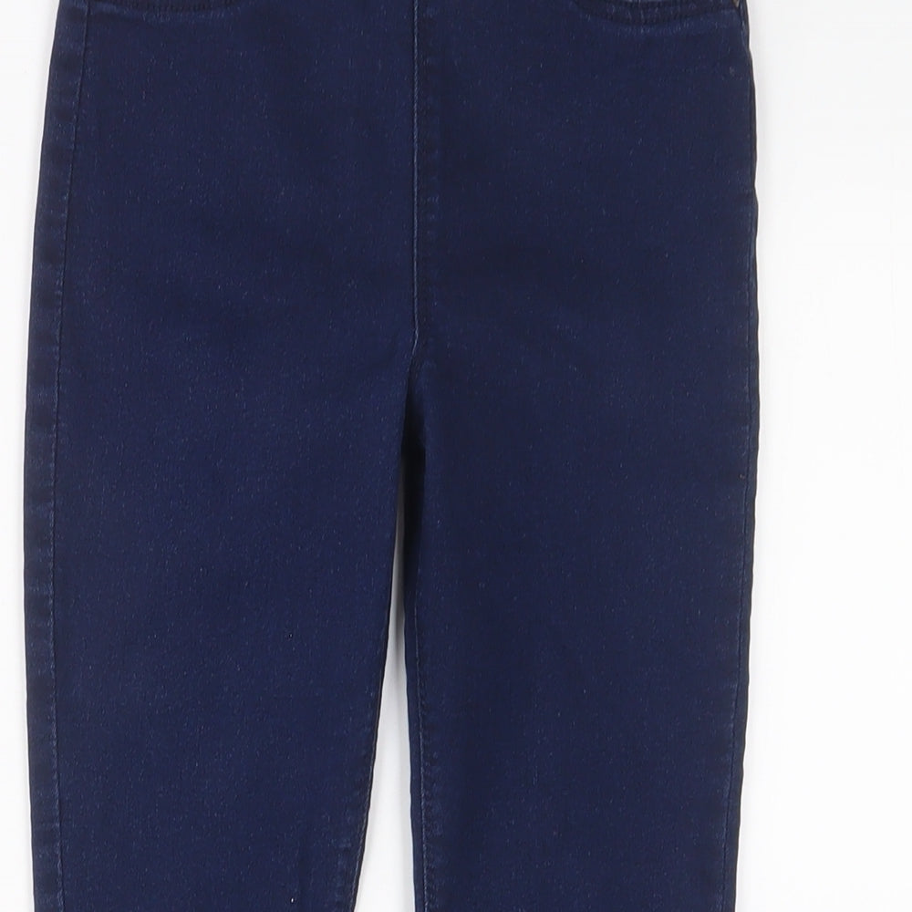Matalan Girls Blue Cotton Jegging Jeans Size 9 Years L21.5 in Regular Pullover